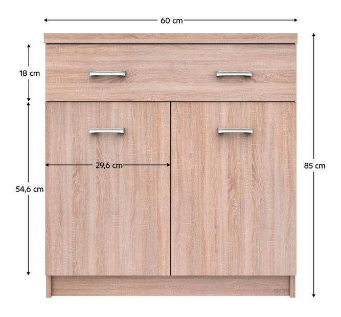 Komoda Topta Typ 42 2D1S60 (dub sonoma)
