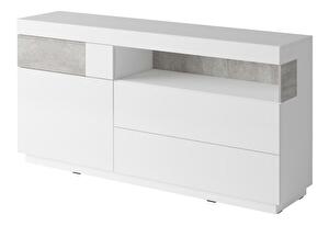 Komoda Stacey Typ 47 (beton + bijela)