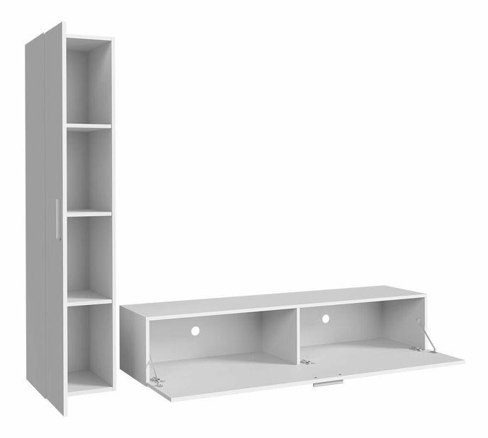 Obývacia stena Williams (biela + biely lesk) *výpredaj