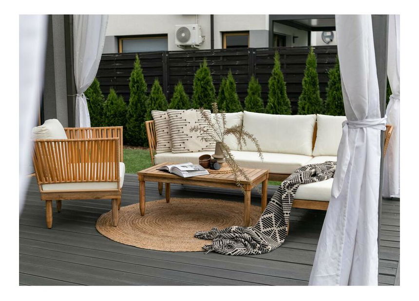 Set mobilier grădină Ruth (pentru 4 persoane) (bej + maro)