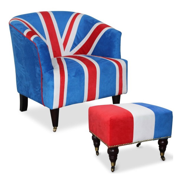 Kreslo s taburetkou Grejt *výpredaj