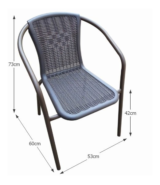 Záhradná stolička Vernell (čierna)