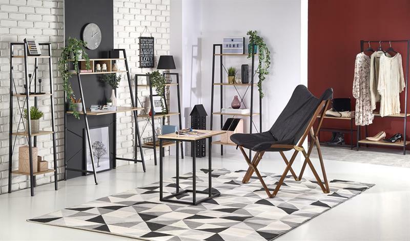 Regál Neda (természetes fa + fekete)