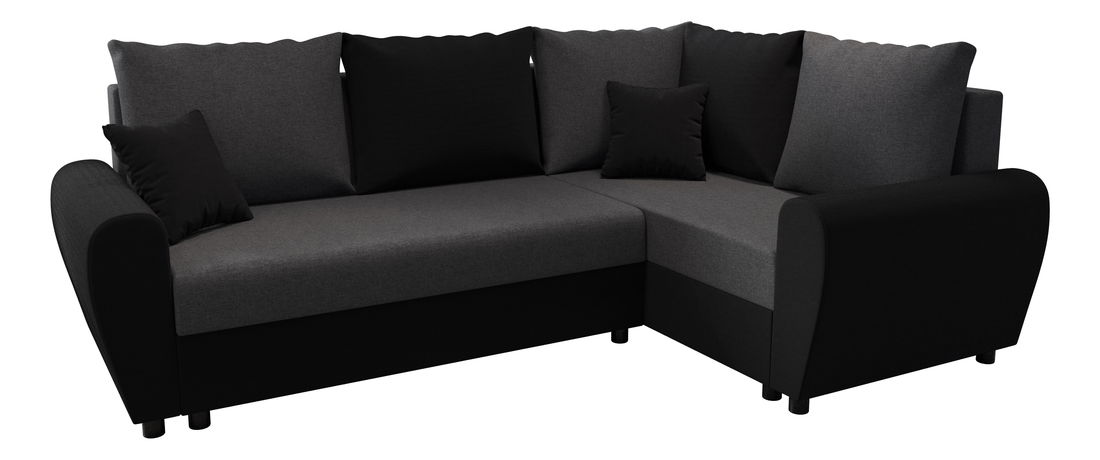 Colțar Fleur Plus (Negru + Gri) (D)