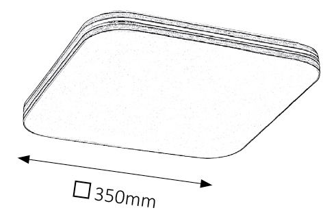 Stropné svietidlo Oscar 2764 (biela + orech vlašský)