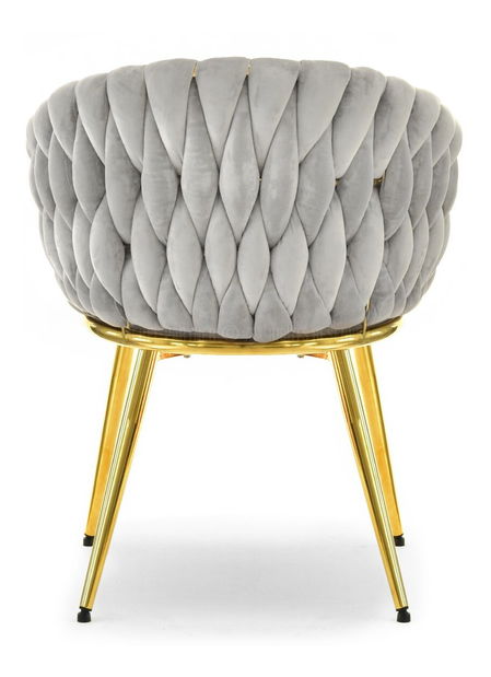 Stolička Idris (sivá + zlatá)