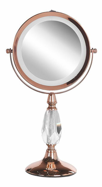 Makeup zrkadlo ø 18 cm Maurie (ružové zlato)