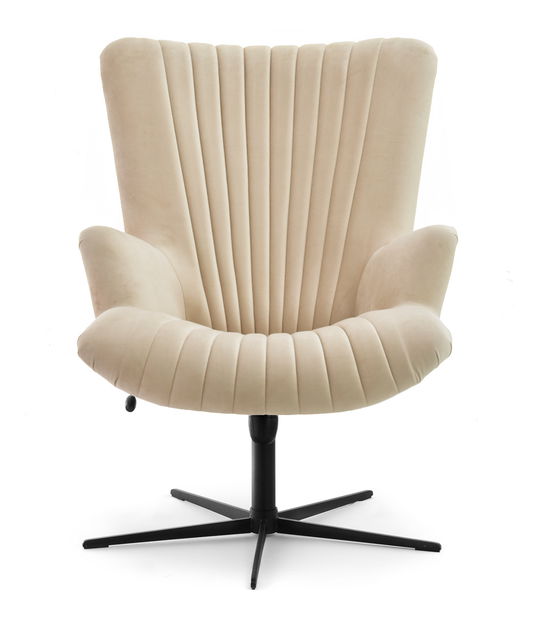 Relaxačné kreslo Elesenta (béžová + čierna)