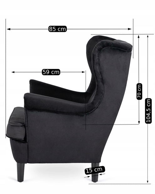 Fotoliu Kitch 2 (negru) 