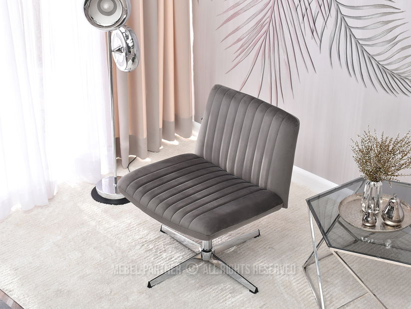 Kreslo Loise (sivá + zlatá)