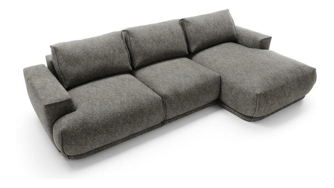 Rohová sedacia súprava Dita (P) (sivá + čierna)