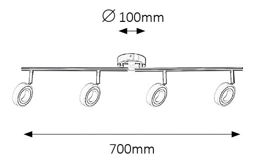 Corp iluminat spotlight Zora 5942 (crom)