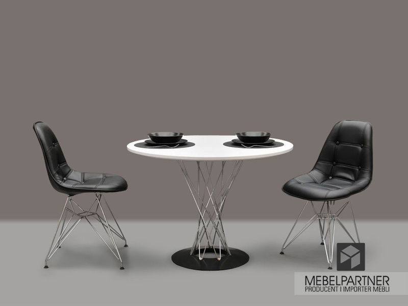 Jedálenský stôl Torpedo (biela + chrómová)