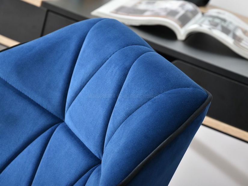 Fotelja Velma M (mornarsko plava + krom)