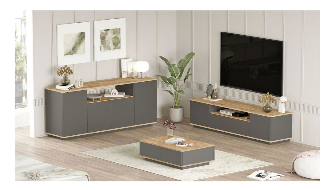 Nappali szett Fera 18 (atlanti fenyő + antracit)