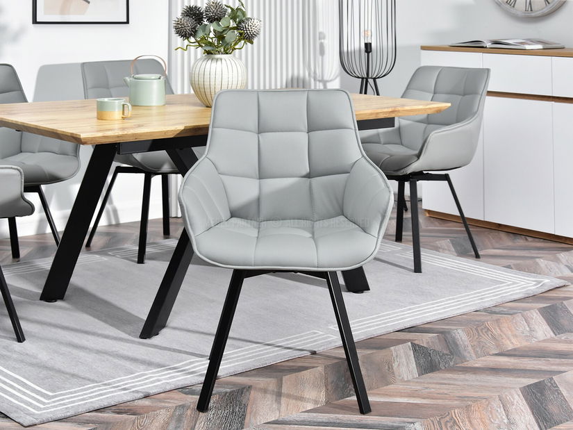 Stolička Aranbura (sivá + čierna)