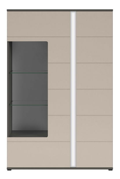 Vitrină Grant REG1W1D (Gri wolfram + popol)