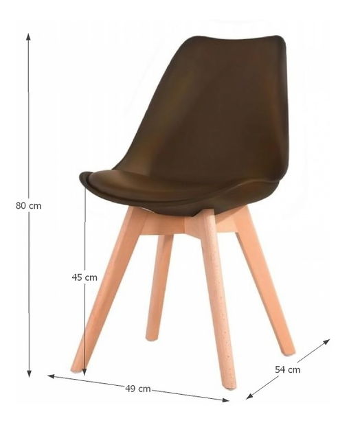 Jedálenská stolička Mellor new (tmavohnedá)