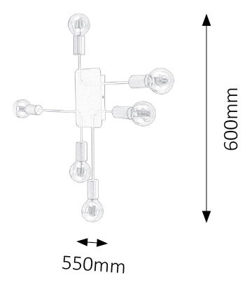 Iluminat de perete Lanny 2103 (negru + auriu)