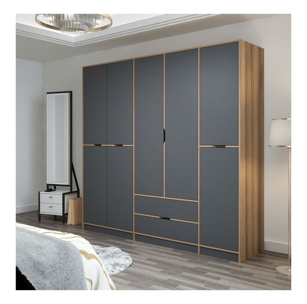 Šatníková skriňa Elenes (antracit)