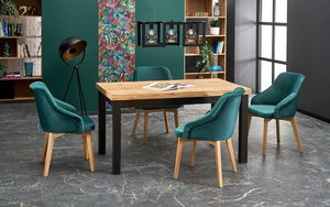 Blagovaonski stol- Tango (hrast craft + crna)