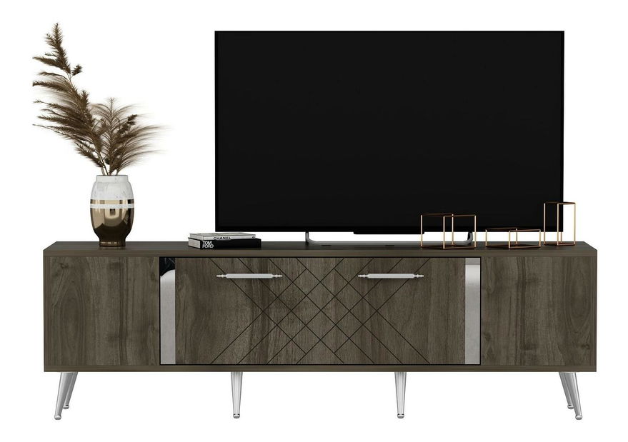 TV asztal/szekrény Tunini (dió + ezüst)