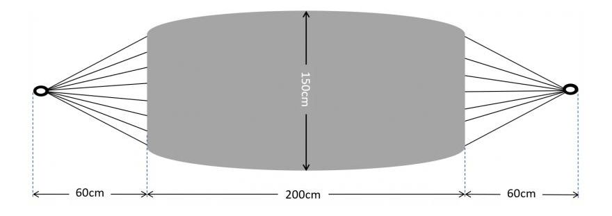 Függőágy Nawi 2 (szürke) 