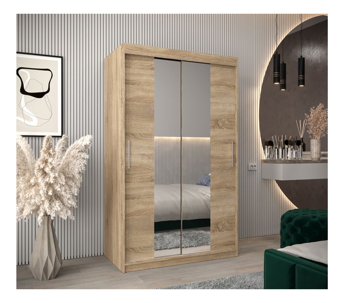 Šatníková skriňa 120 cm Toki 1 (Dub sonoma + Dub sonoma)