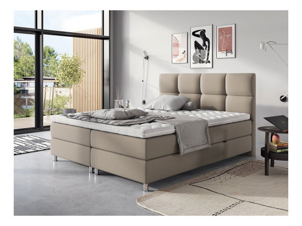 Kontinentálna posteľ 180 cm Andromeda (sivá) *výpredaj