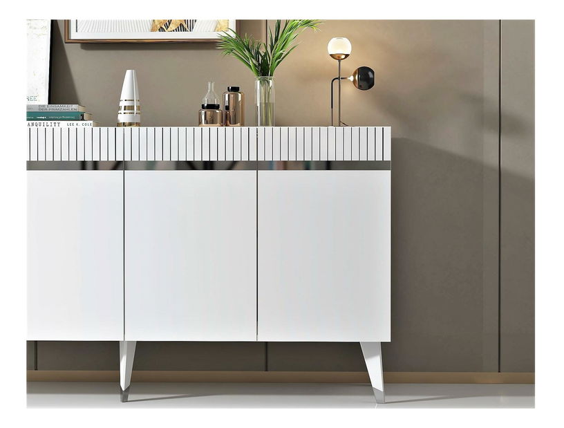 Skrinka Mekebu 2 (biela + strieborná) 