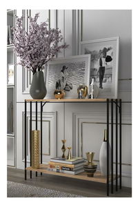 Konzolni stolić Batite (crna + atlantski bor)