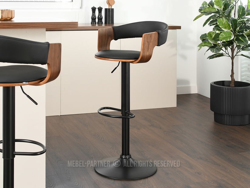 Stolička Hoch (orech tmavý + čierna)