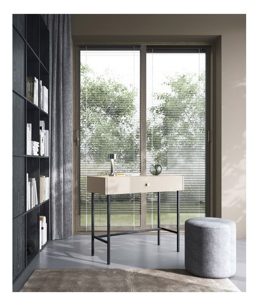 Toaletni stolić Desanta (bež + crna)