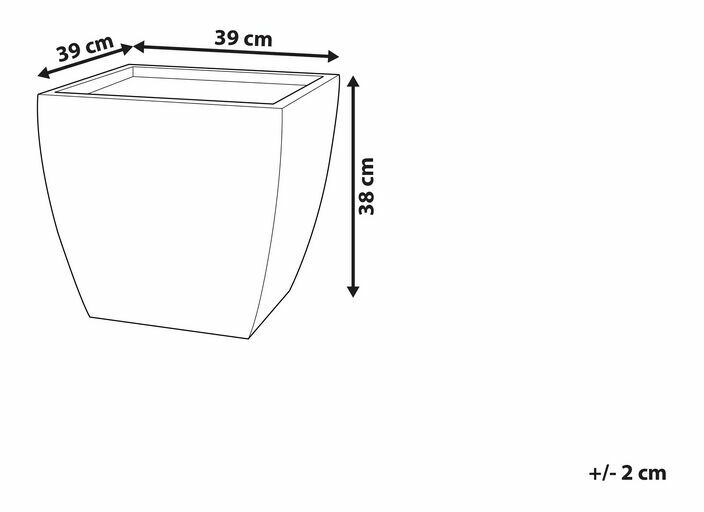 Kvetináč ORCHARDS 38x39x39 cm (keramika) (sivá)