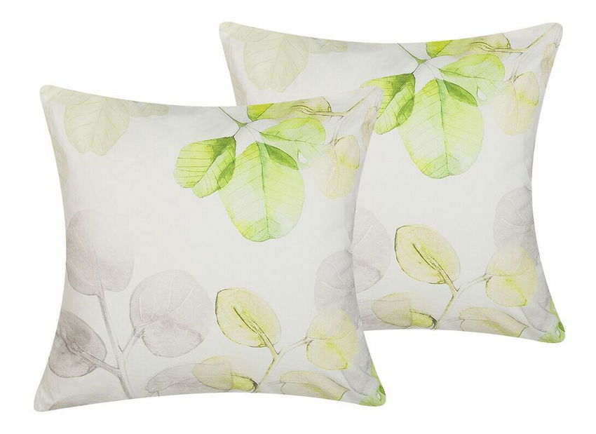 Set 2 buc perne decorative 45 x 45 cm Peper (alb)