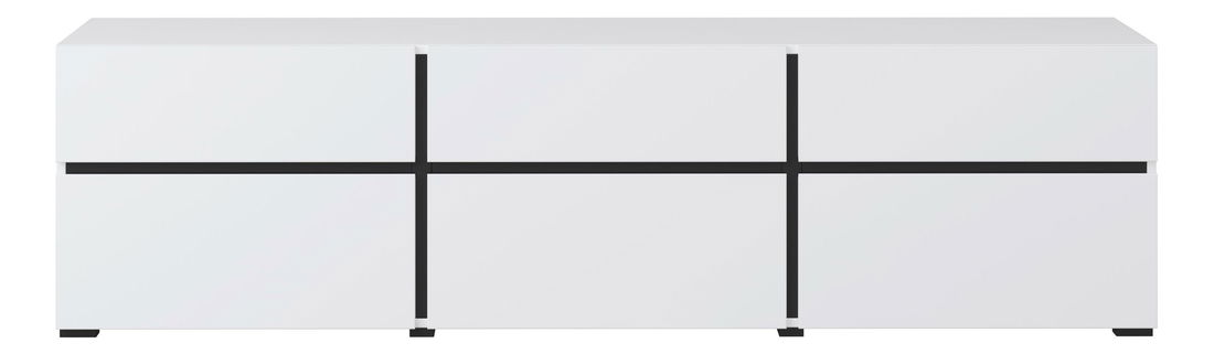TV asztal /szekrény Crossroad W41 (fekete + fehér)
