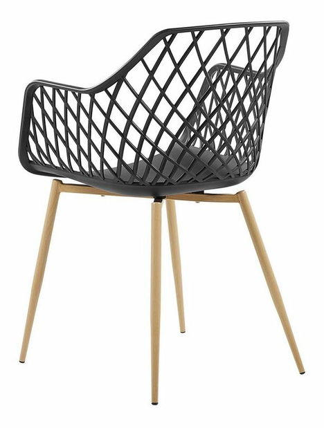 Set 2 buc. scaune de sufragerie NASSUA (negru)