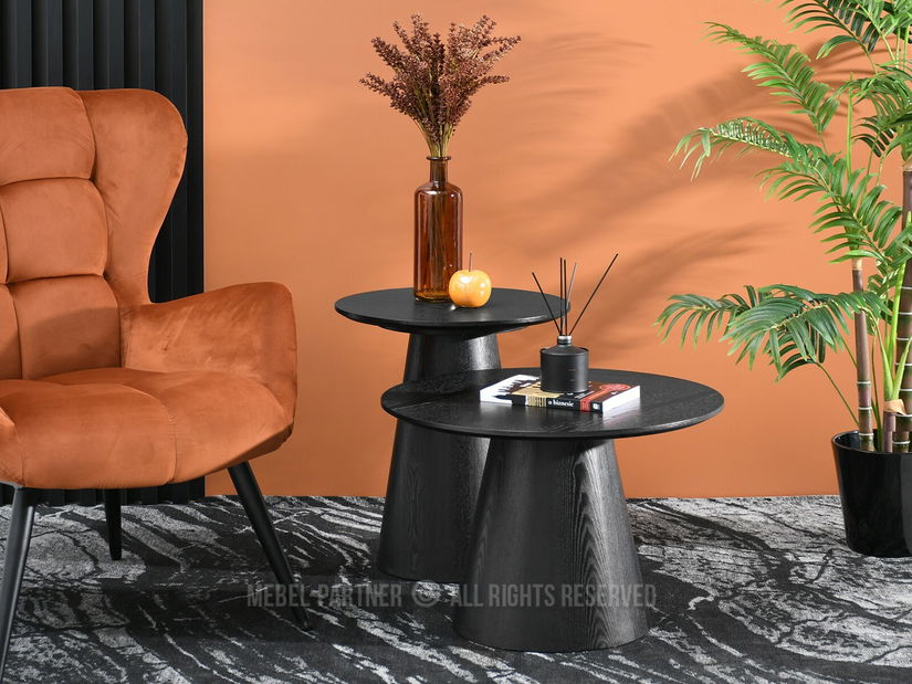 Konferenčný stolík Otava 60 (čierne drevo + čierna)