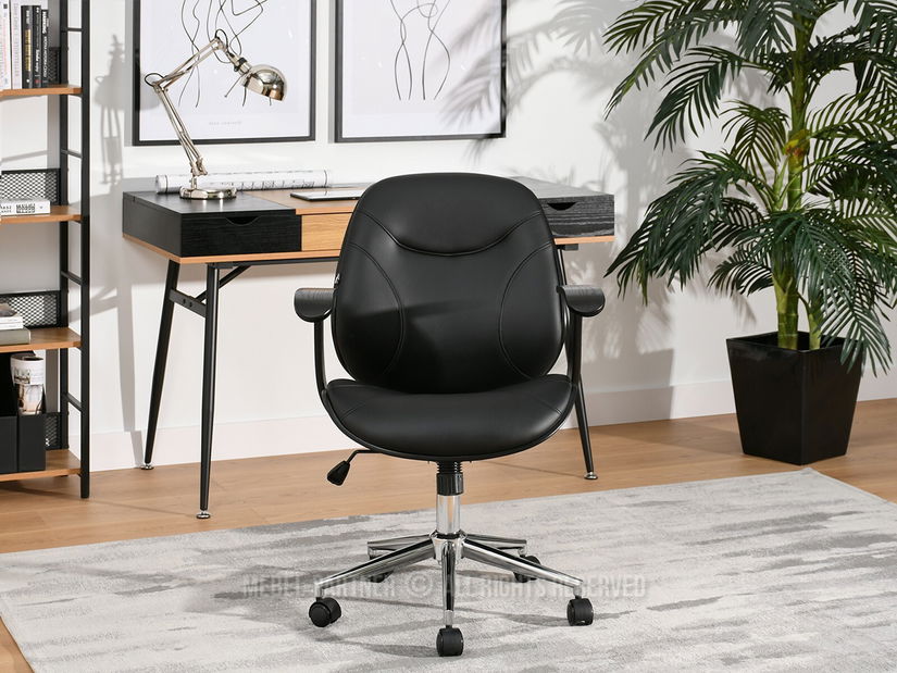 Fotel Raynold (fekete fa + króm)