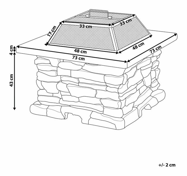 Tűzhely Kelza (szürke)