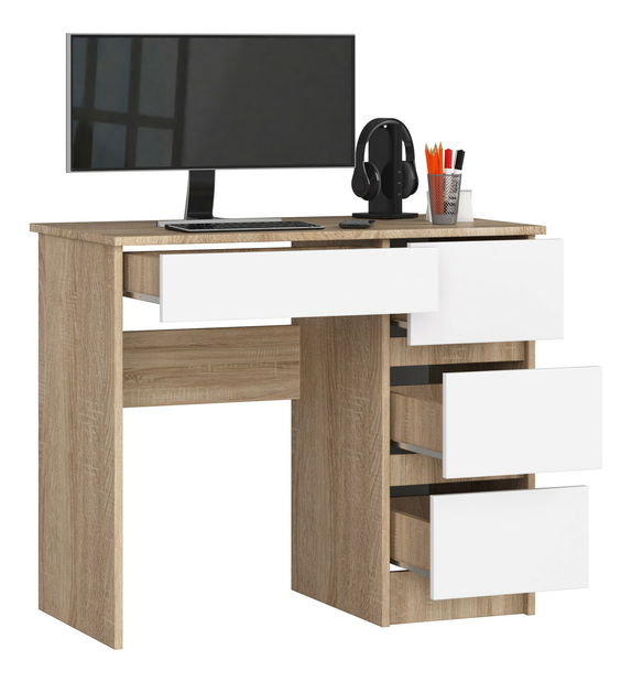 PC stolić Benicio II (hrast sonoma + bijela) (D)