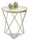 Măsuță de cafea Armin S (marmură albă + auriu)