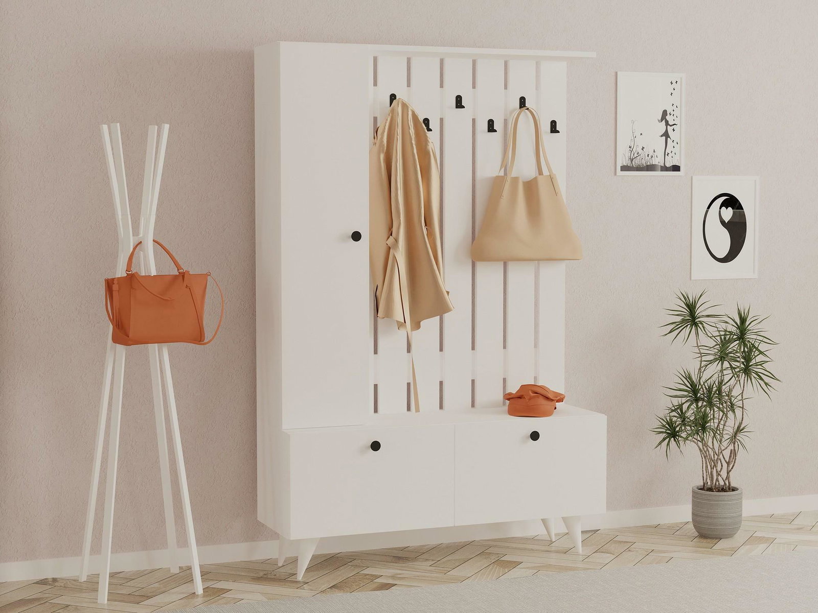 Mobilier hol Ladonne (Alb)