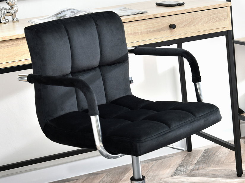 Scaun Elita (negru + crom)