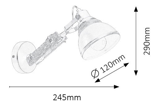 Nástenné svietidlo Aksel 2723 (buk + čierna)