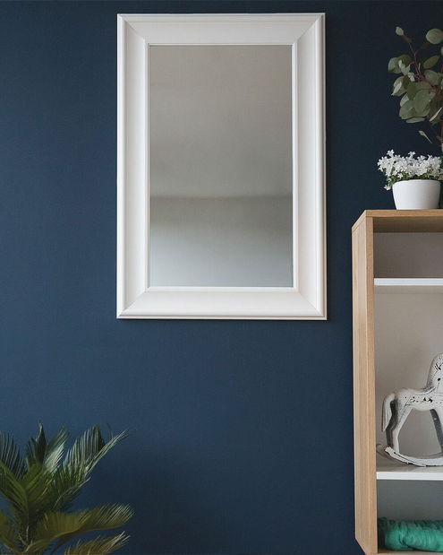 Oglindă de perete 60 x 90 cm Lunza (alb)