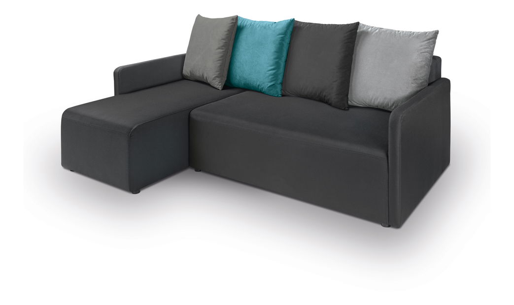 Rohová sedačka BRW Dany II Lux 3DL.URC (čierna) (L)