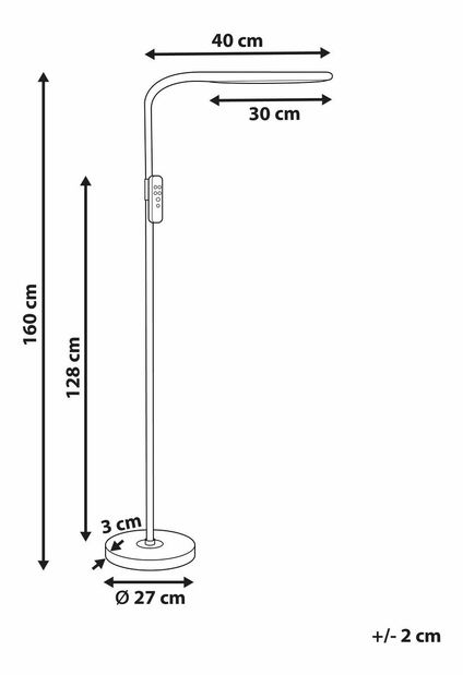 Stojanová lampa Anran (biela)