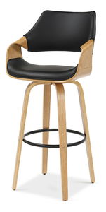 Scaun bar Rolenzono H75 (negru)