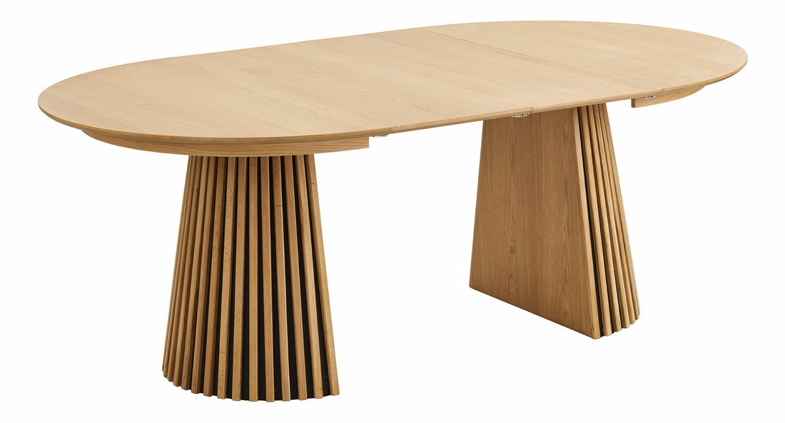 Jedálenský set Ovanria (dub + prírodný + čierny)